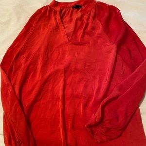 Two red tops (Ann Taylor size MP and  J crew size small)